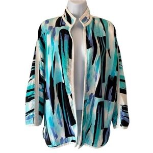 90s Vintage Retro Art Deco Abstract Da-Rue of California Streetwear Jacket